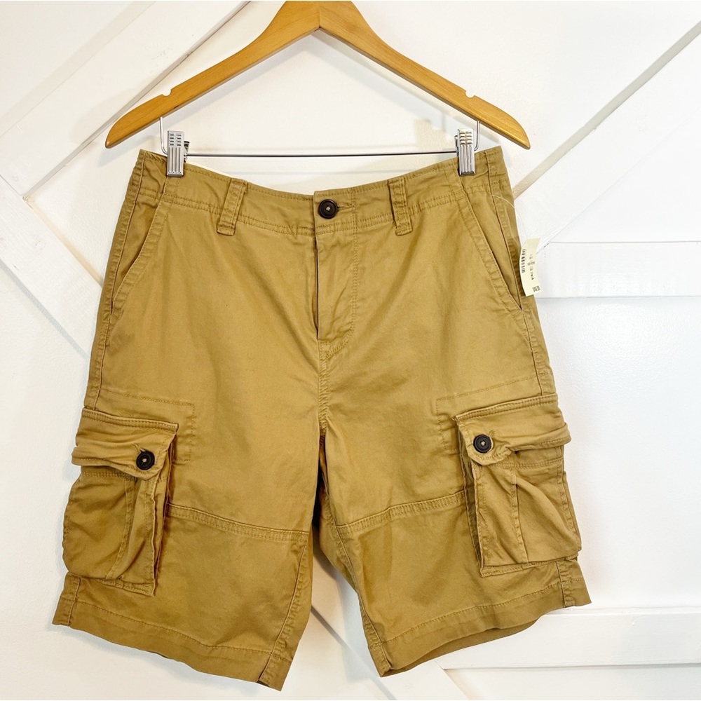 Aeropostale Men’s Khaki Stretch Cargo Shorts, Size 30
